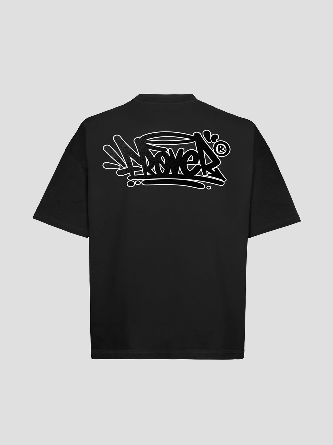 Tag Outline Black Tee