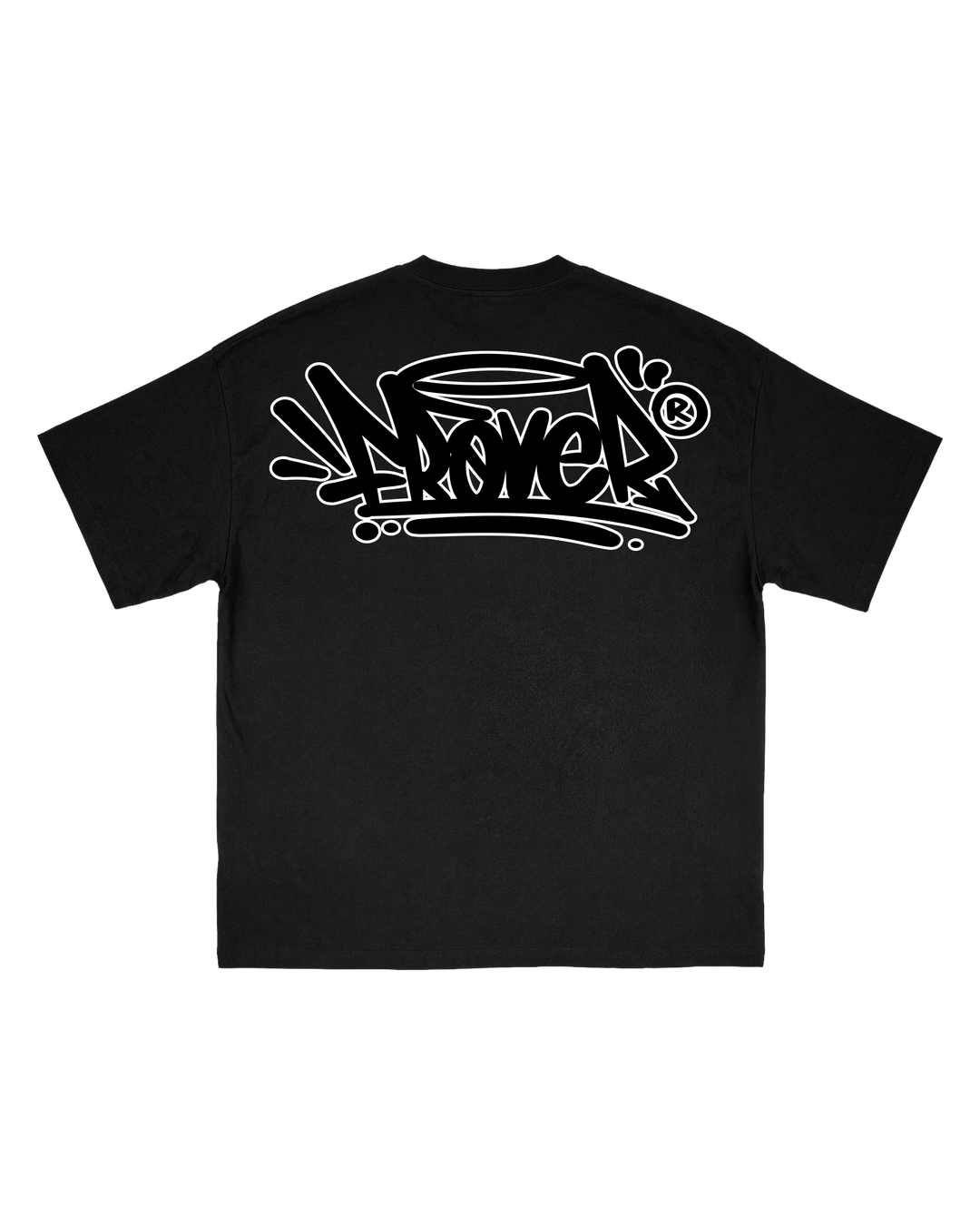 Tag Outline Black Tee