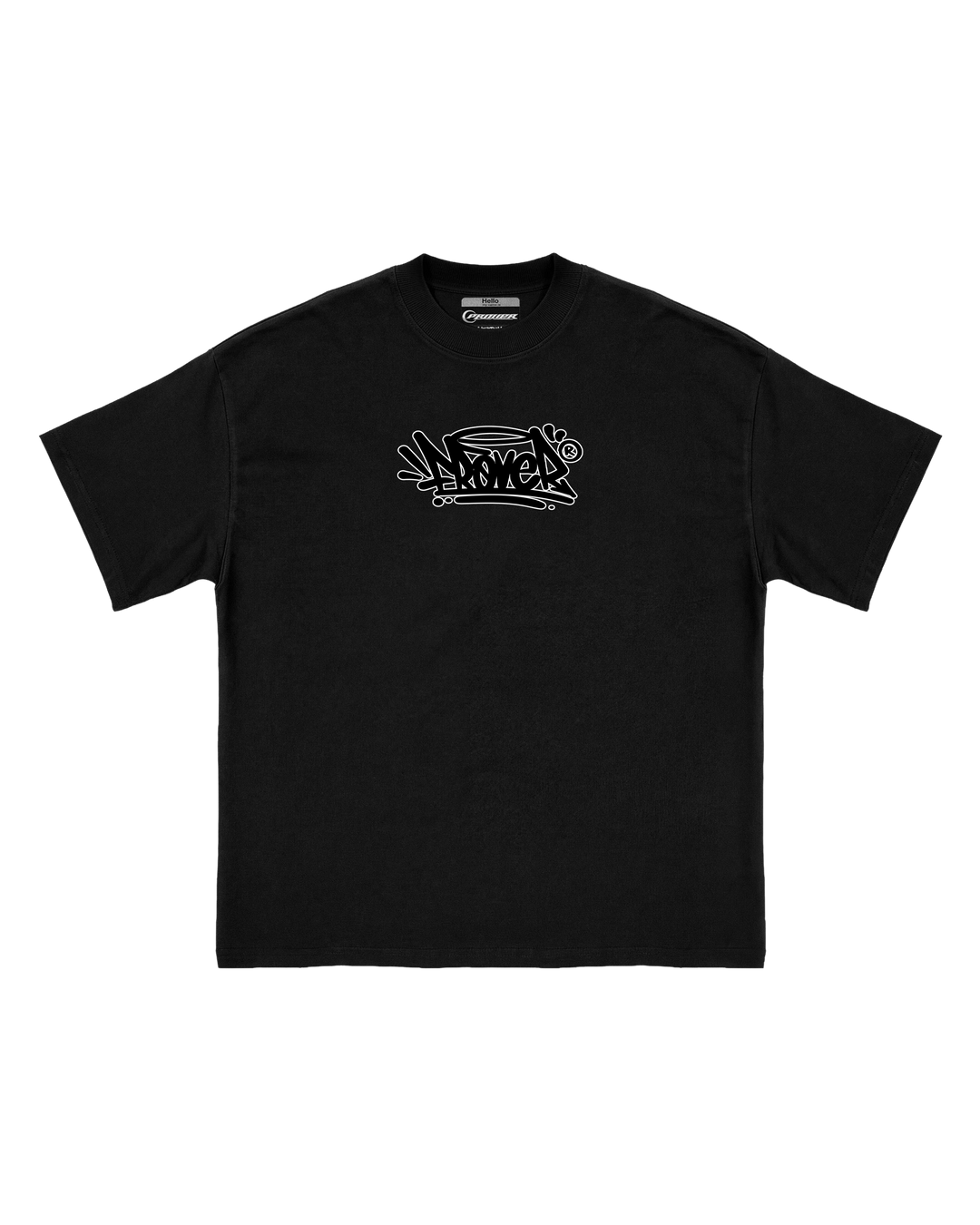 Tag Outline Black Tee