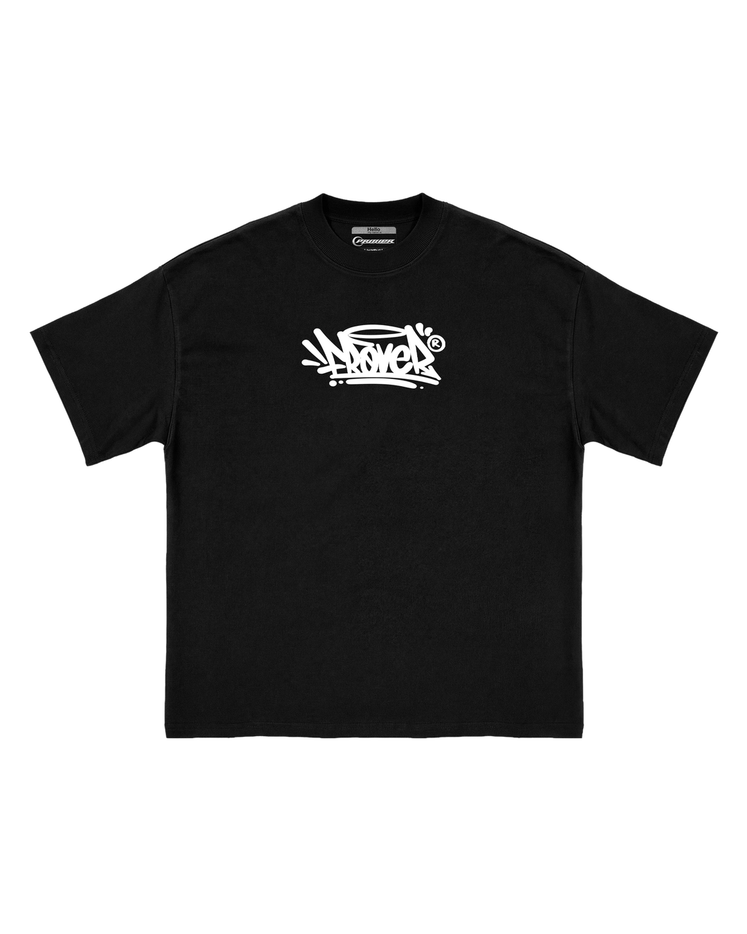 Tag Solid Black Tee