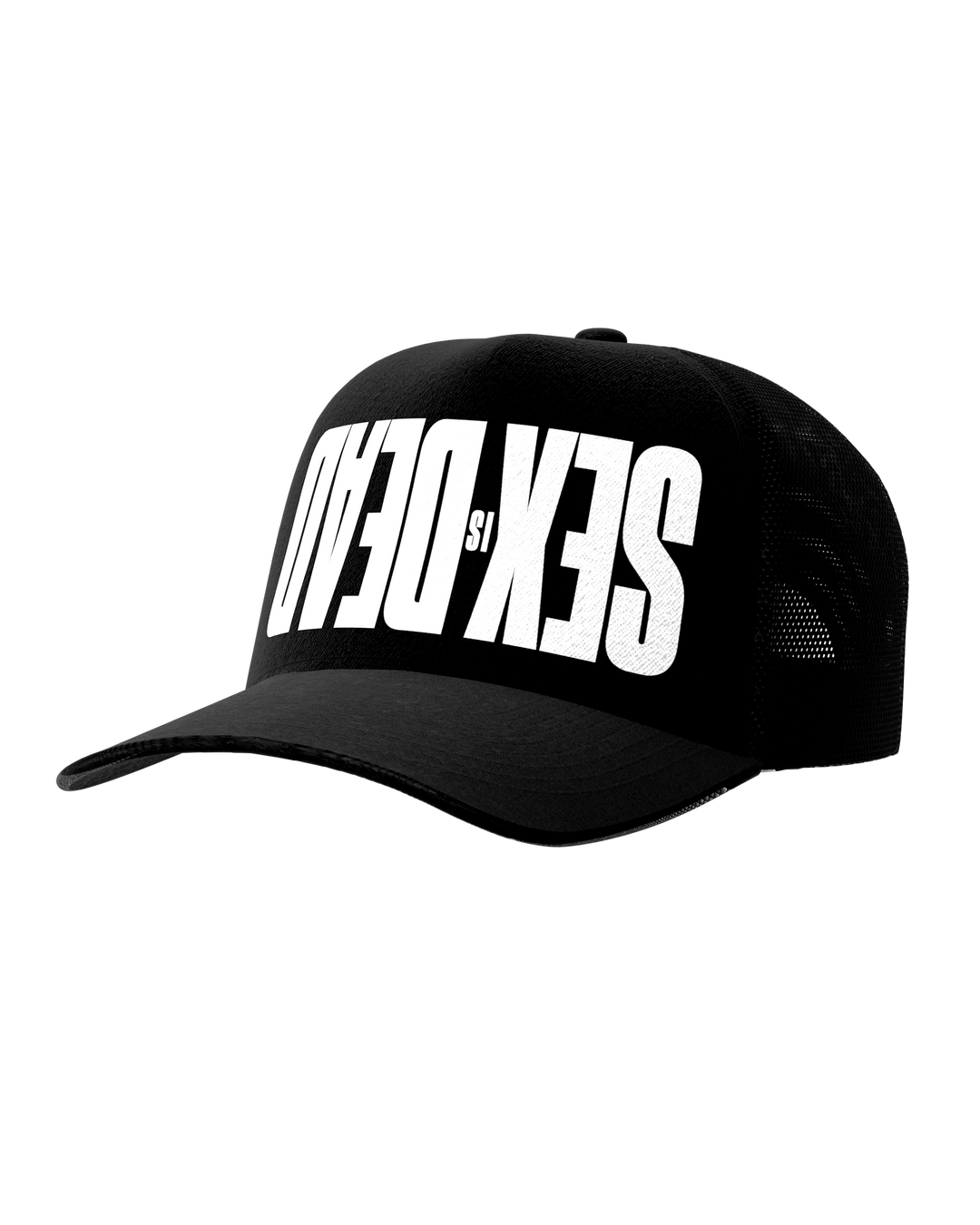 SEX IS DEAD BLACK TRUCKER HAT