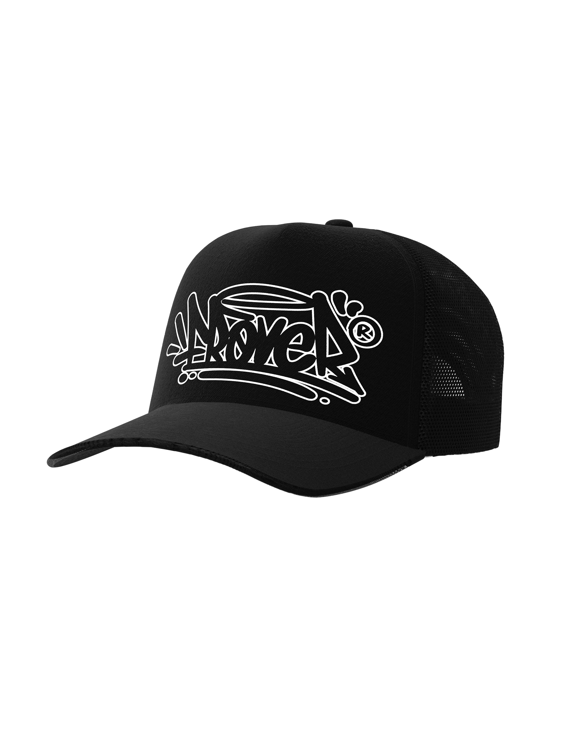 Trucker Hat Tag Outline Negro - Frover Streetwear