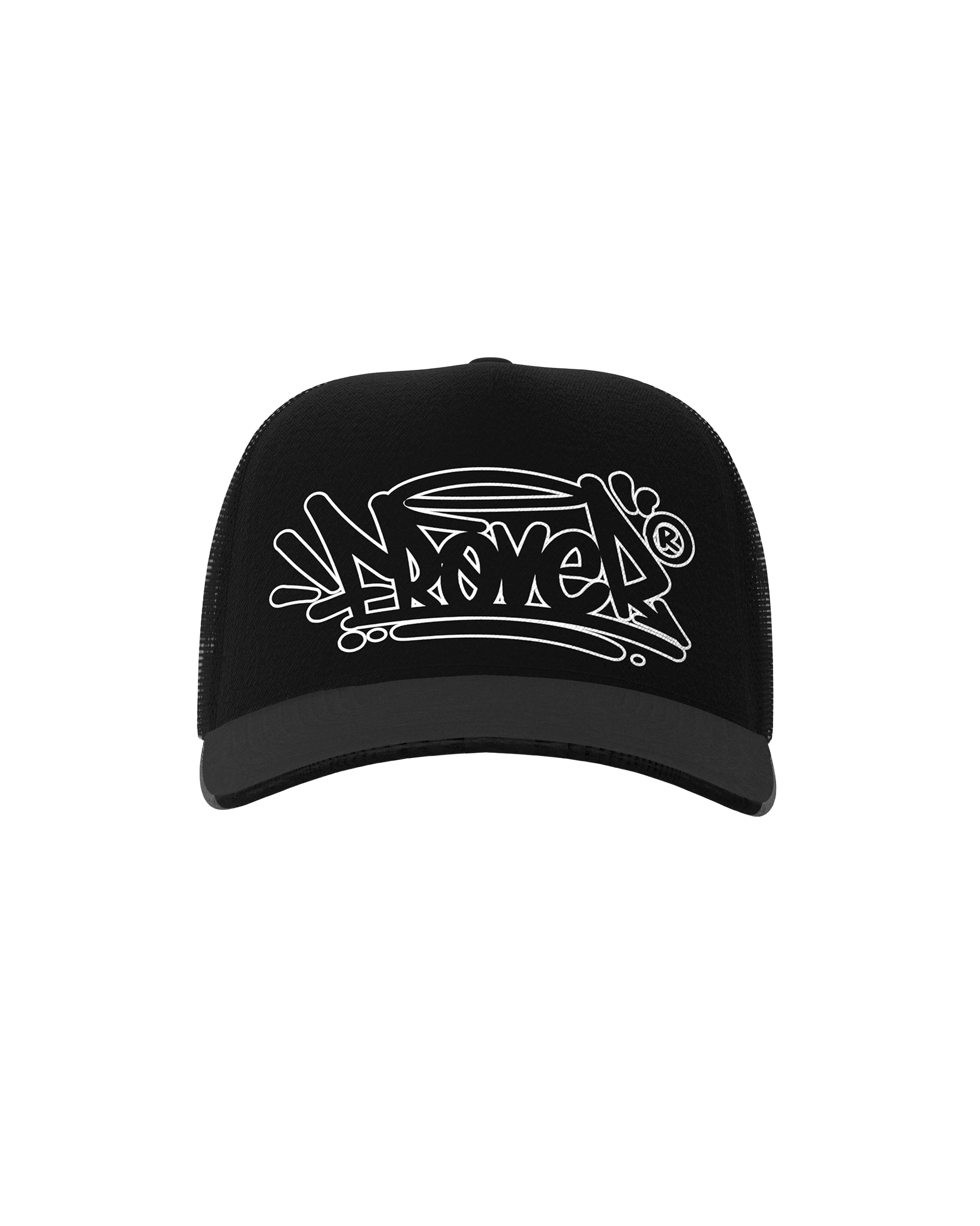 Trucker Hat Tag Outline Negro - Frover Streetwear